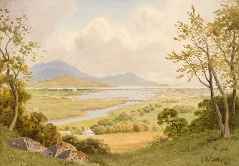 DUNDALK, COUNTY LOUTH by Joseph William Carey, 1930, watercolour, sold Jul 2024