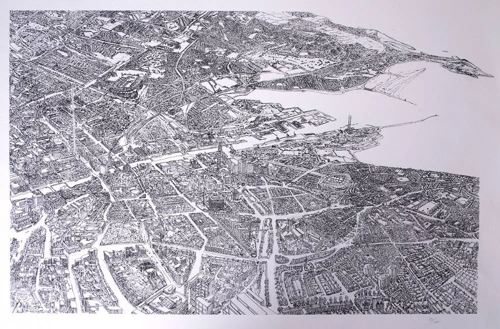 Sam Boal, DUBLIN PROSPECT NO. 1, archival pigment print on Hahnemühle paper; (no. 10 from an edition of 100)