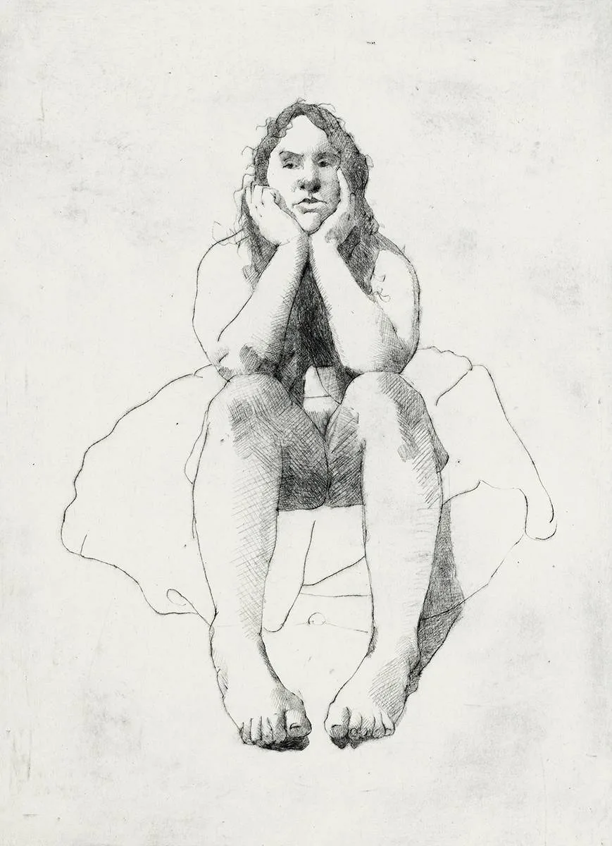 Lorraine Cooke, UNTITLED, dry point etching