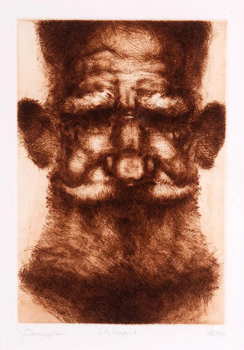 John Campion, GEORGE BERNARD SHAW, etching; (no. 48 from an edition of 150)