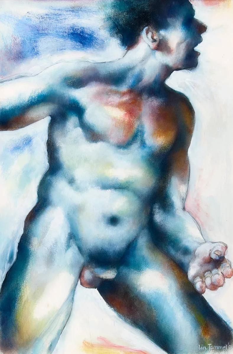 AGGRAVATOR by Lin Jammet, 1990, gouache, offered Jul 2024