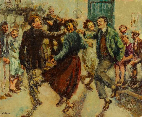 William Conor, THE WHIRL OF THE DANCE, oil on canvas