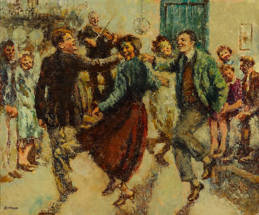 William Conor, THE WHIRL OF THE DANCE, oil on canvas