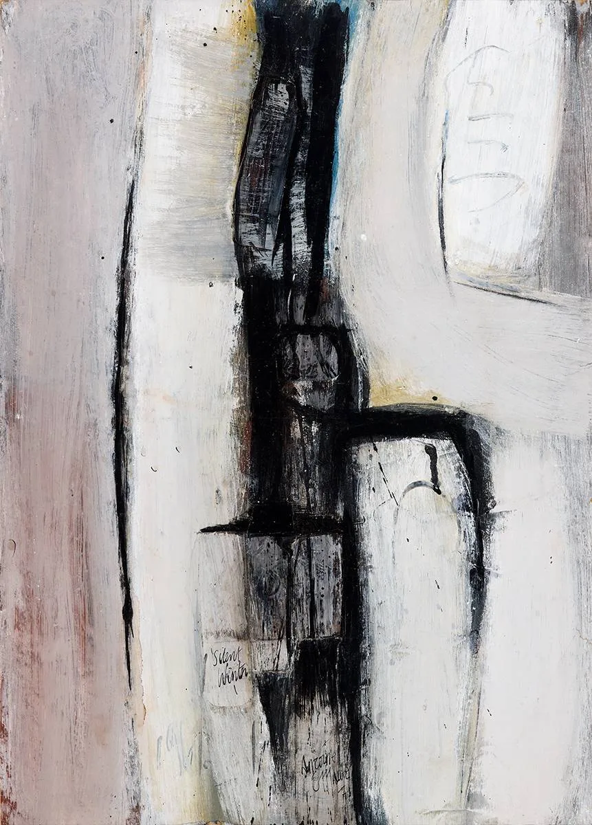 SILENT WINTER by Tony O'Malley, 1963, mixed media, offered May 2024