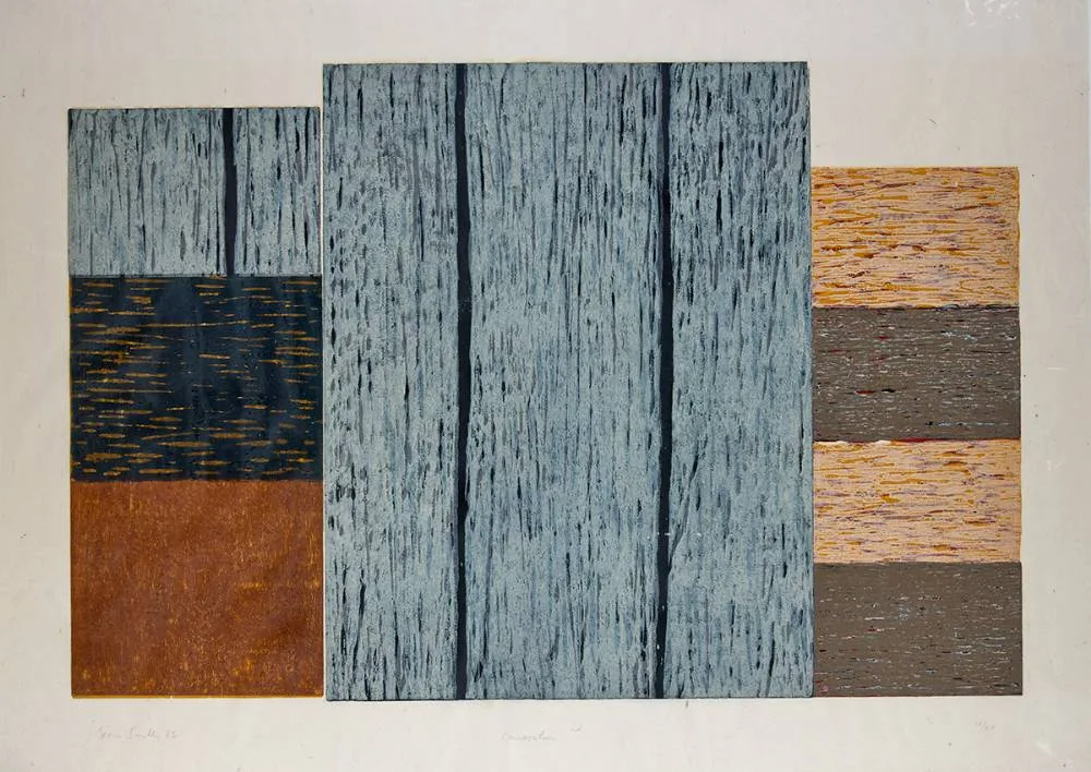 CONVERSATION by Sean Scully, 1986, woodcut on Okawara paper; (no. 10 from an edition of 40), sold May 2024