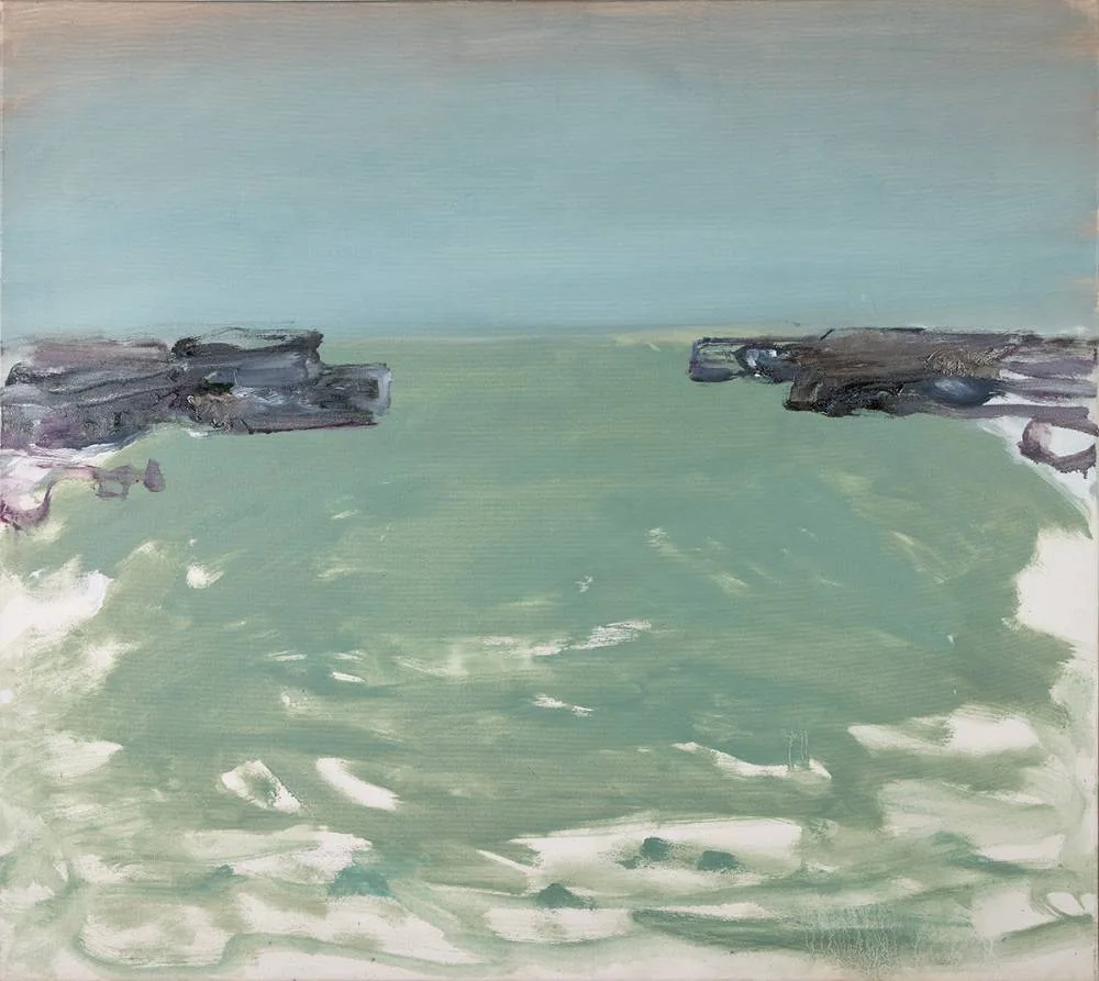 GREY LOOP HEAD I by Barrie Cooke, 2009, oil on canvas; (unframed), offered May 2024