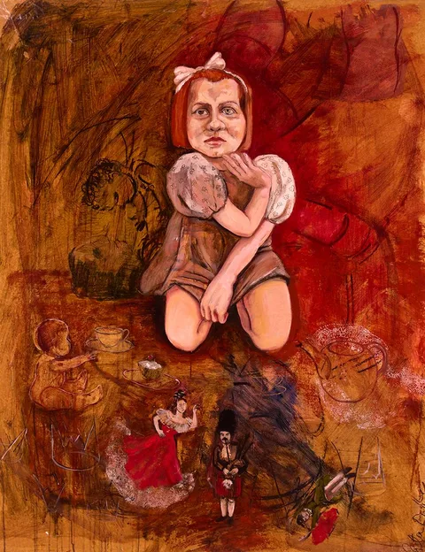 Rita Duffy, TEA PARTY, mixed media