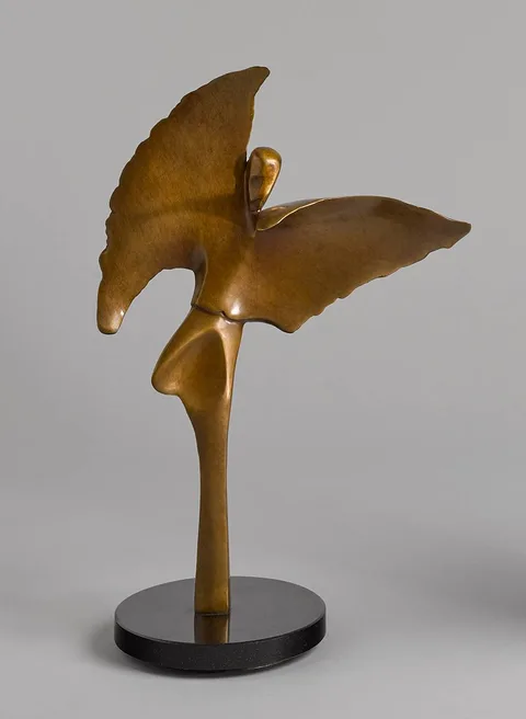 Joseph Sloan, AVENGER, bronze on black marble base; (no. 8 from an edition of 8)