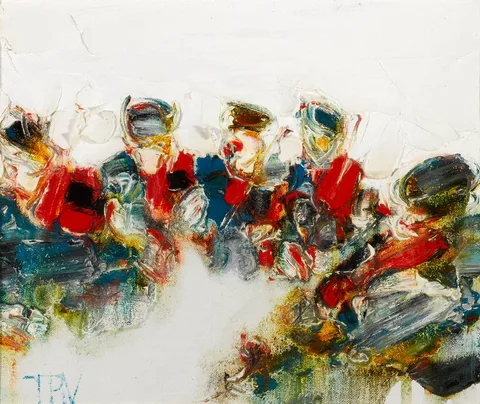 John B. Vallely, FIVE MUSICIANS, oil on canvas