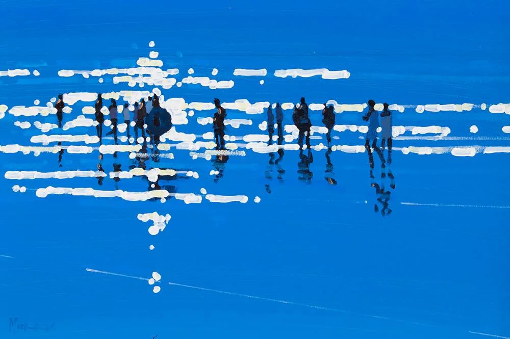 BRITTAS BAY, COUNTY WICKLOW by John Morris, oil on board, sold Mar 2024