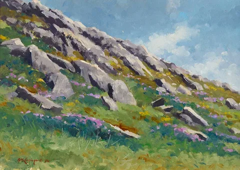 Brett McEntagart, ROCKY MOUNTAINS, 2004, oil on board