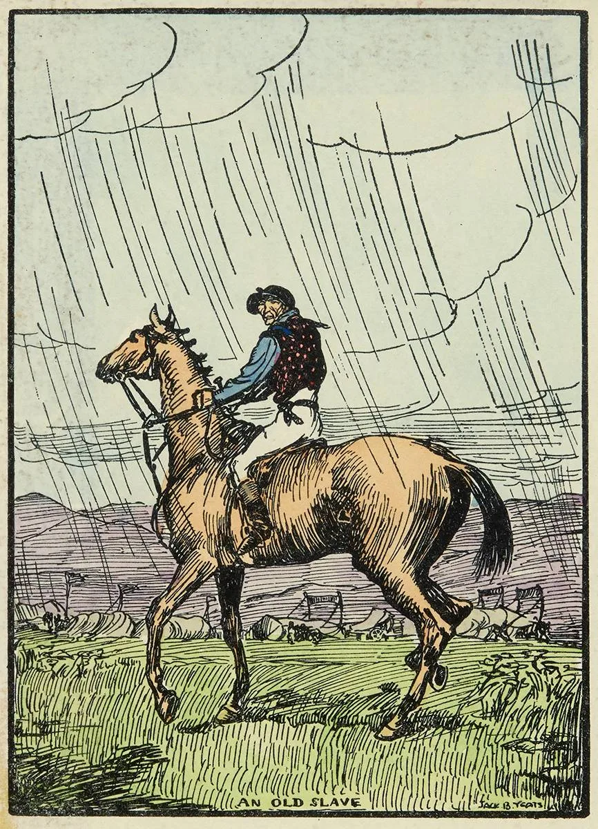 AN OLD SLAVE by Jack Butler Yeats, hand coloured Cuala Press print; (unframed), sold Mar 2024