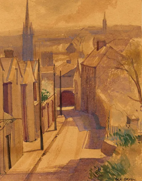 Bea Orpen, ST. PETER'S PLACE, DROGHEDA, watercolour