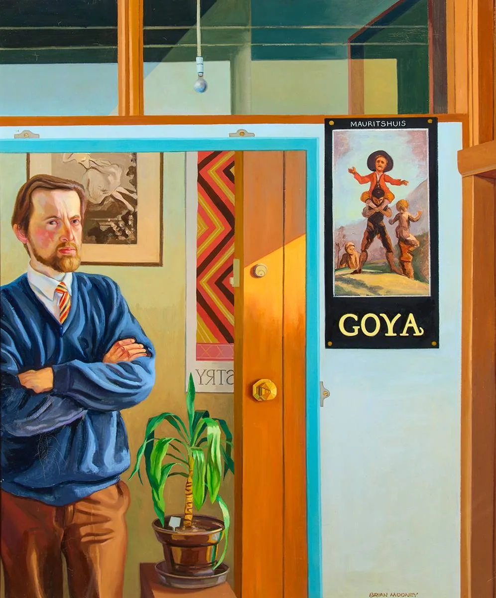 SELF PORTRAIT by Brian Mooney, c.1988, oil on canvas, sold Mar 2024