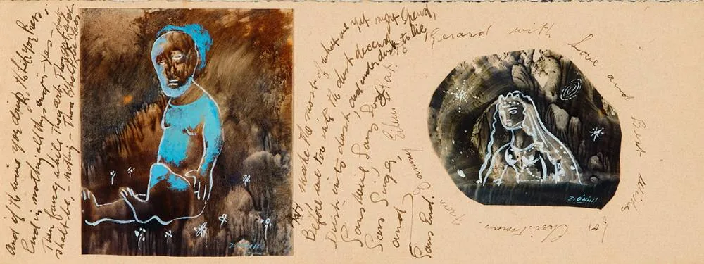 Daniel O'Neill, CHRISTMAS CARD, mixed media with collage elements