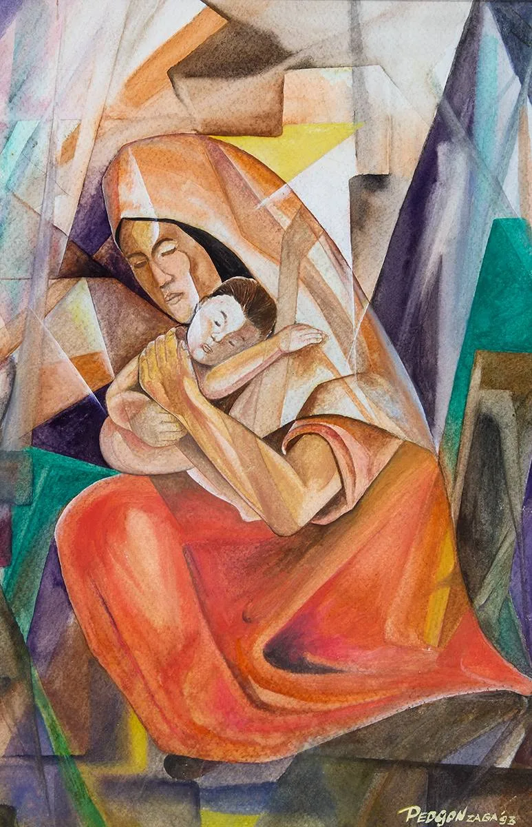 Pedro Gonzaga, MOTHER AND CHILD, 1993, watercolour