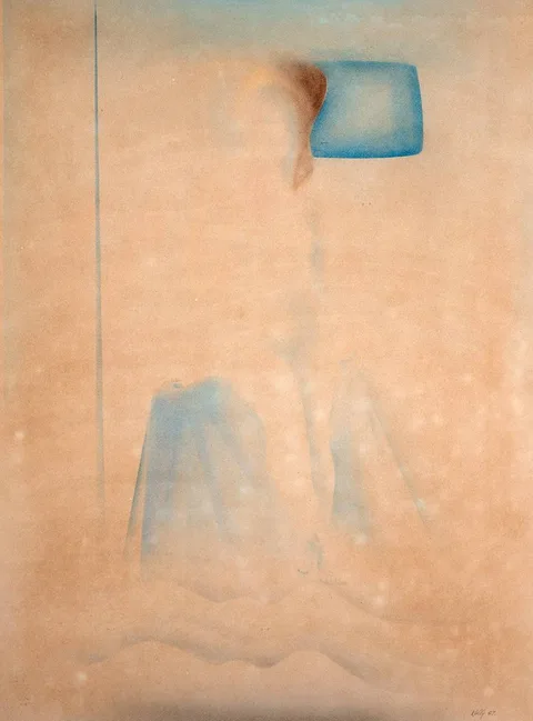 FIGURE STUDY by John Kelly, 1969, mixed media, offered Mar 2024