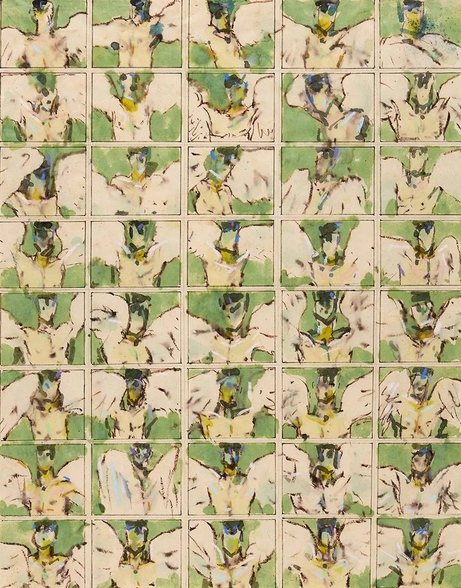 PROTECTING ANGEL by Charles Harper, 1997, watercolour on Japanese paper, sold Mar 2024