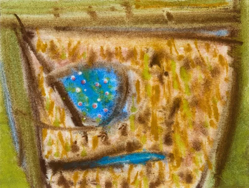 APRIL POOL by Seán McSweeney, 1999, egg tempura, sold Mar 2024