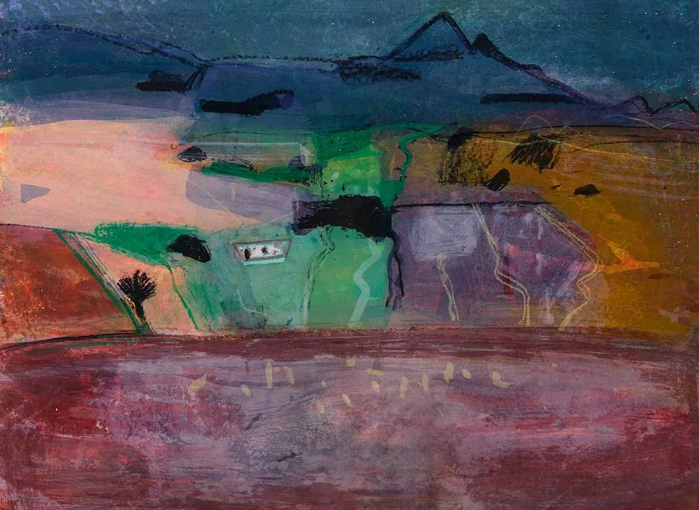 LANDSCAPE by Barbara Rae, mixed media, sold Mar 2024