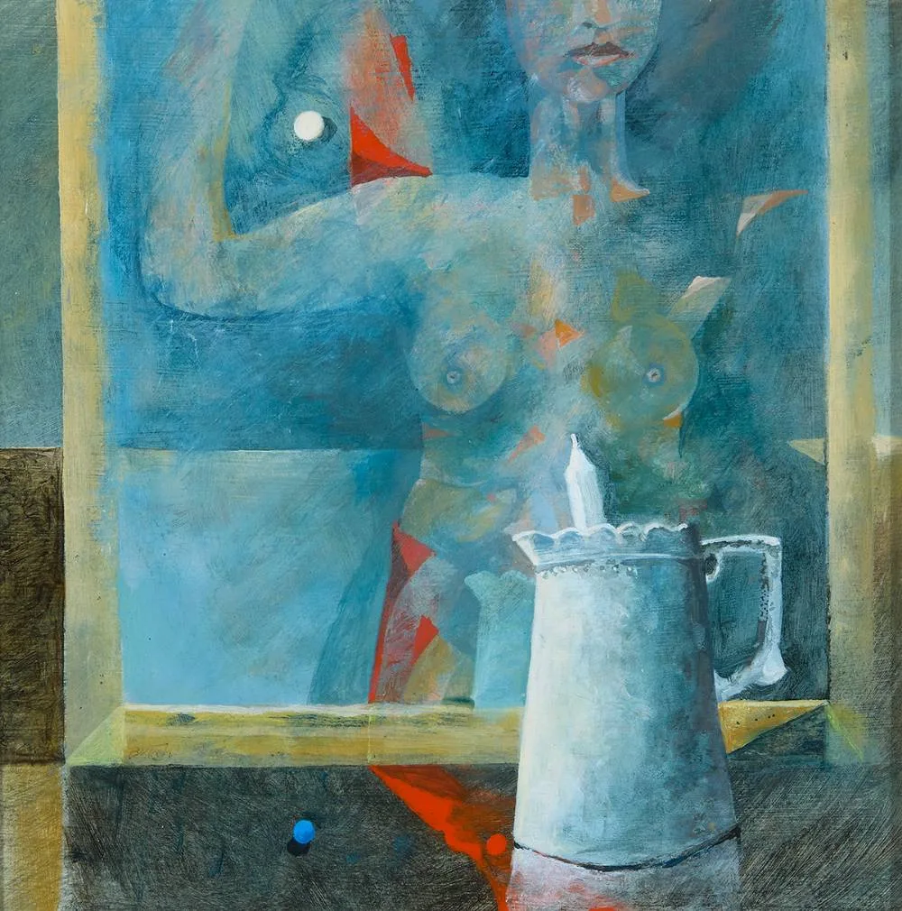 Lawson Burch, MYSTIC MIRROR, 1995, acrylic on board
