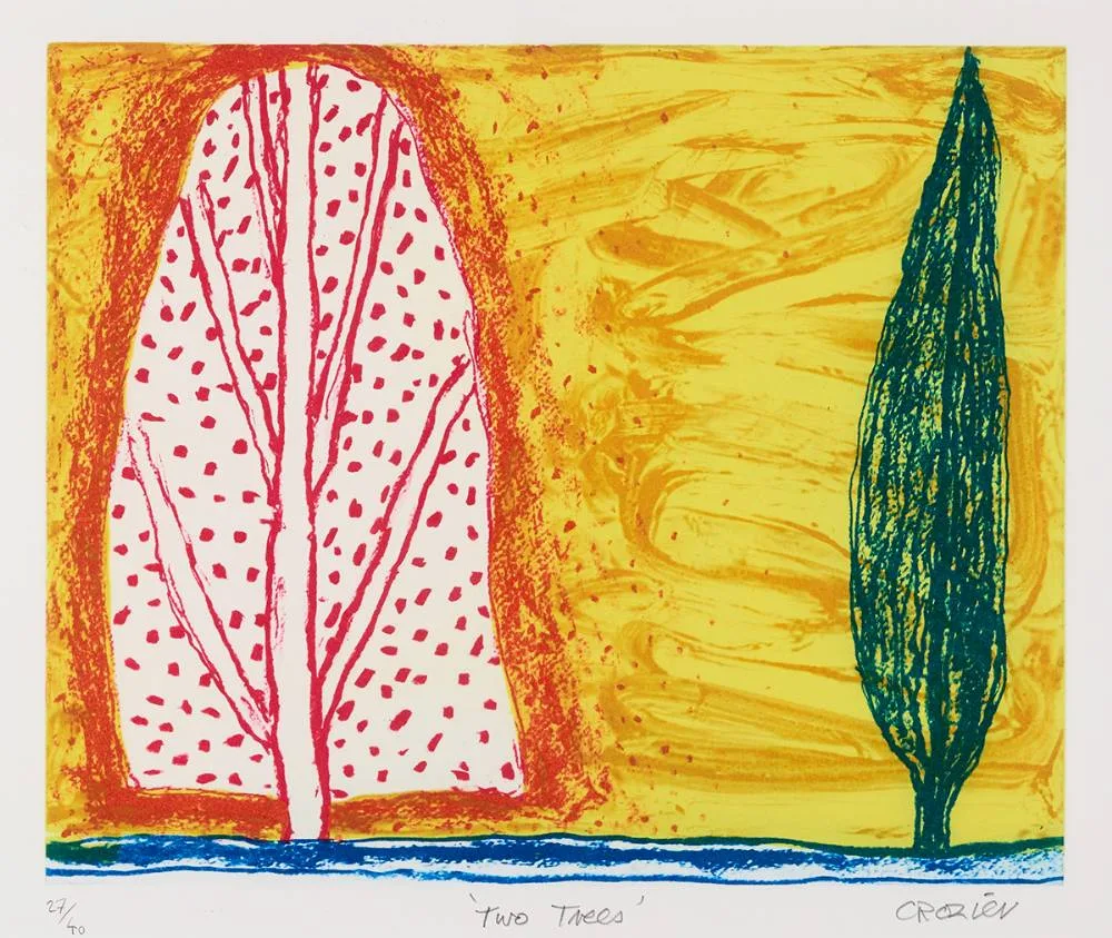 TWO TREES by William Crozier, intaglio print; (no. 27 from an edition of 40), sold Mar 2024