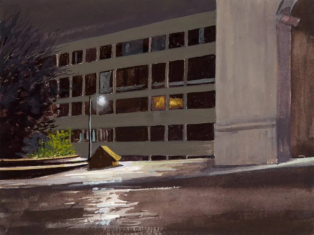 Eithne Jordan, NIGHT STREET VII, 2009, gouache