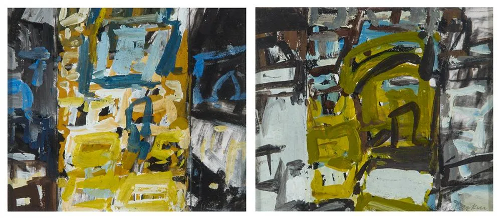 Seán Larkin, ON THE ROCKS [DIPTYCH], mixed media