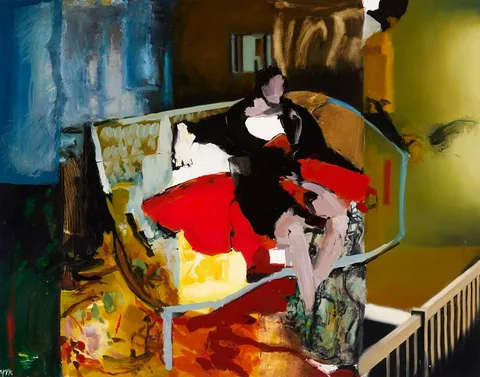 THE NANNY by Mary Therese Keown, 2001, oil on canvas; (unframed), sold Mar 2024