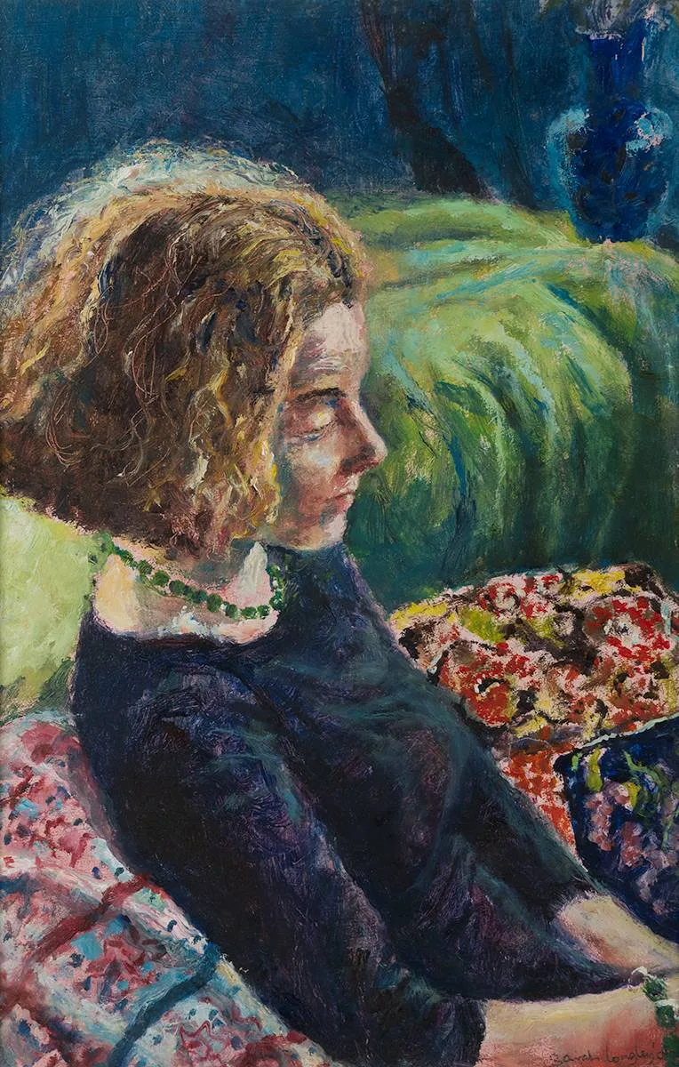 HAZEL by Sarah Longley, oil on board, offered Mar 2024