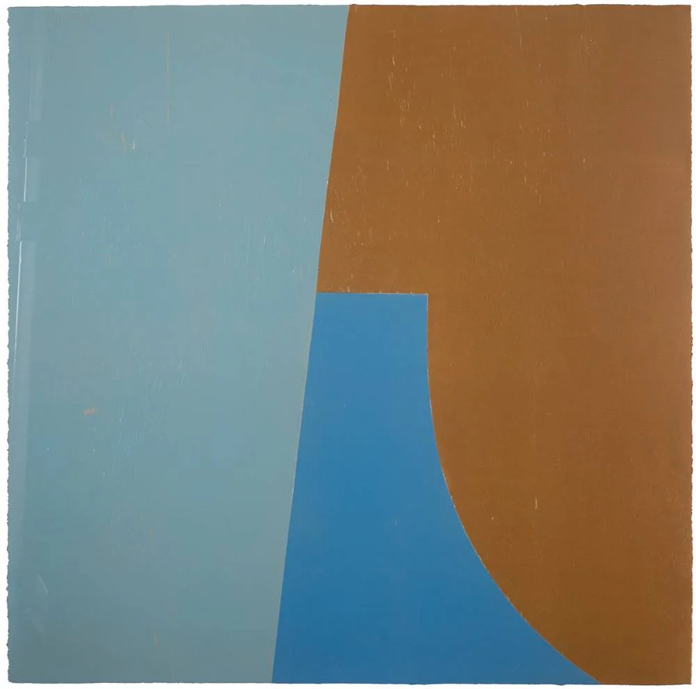 SLIDE by Richard Gorman, woodblock print; (no. 29 from an edition of 75), sold Mar 2024
