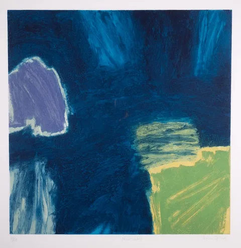 Taffina Flood, NIGHT WALK, lithograph; (no. 61 from an edition of 75)