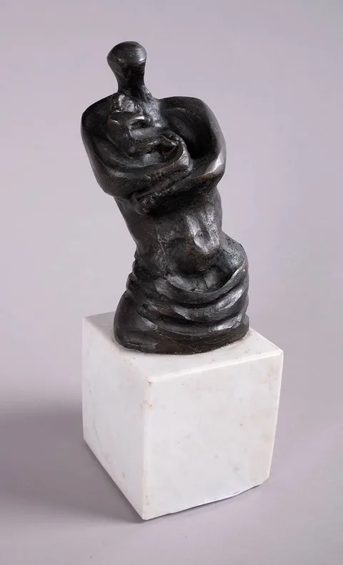 Tony Coady, MOTHER EMBRACING CHILD, bronze; (unique)