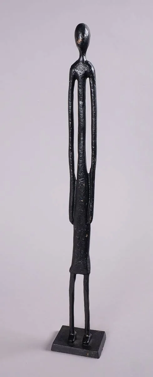Irish School, STANDING FIGURE, painted bronze
