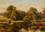 Alfred Grey, RURAL SCENES WITH CATTLE [A PAIR]