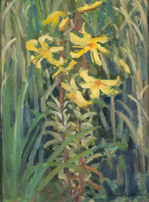 Philippa Bayliss, FLOWERS, 1997, oil on panel