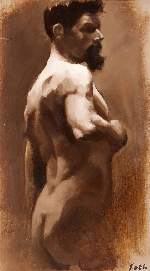 FIGURE STUDY by Francis O'Toole, oil on canvas, offered Mar 2024