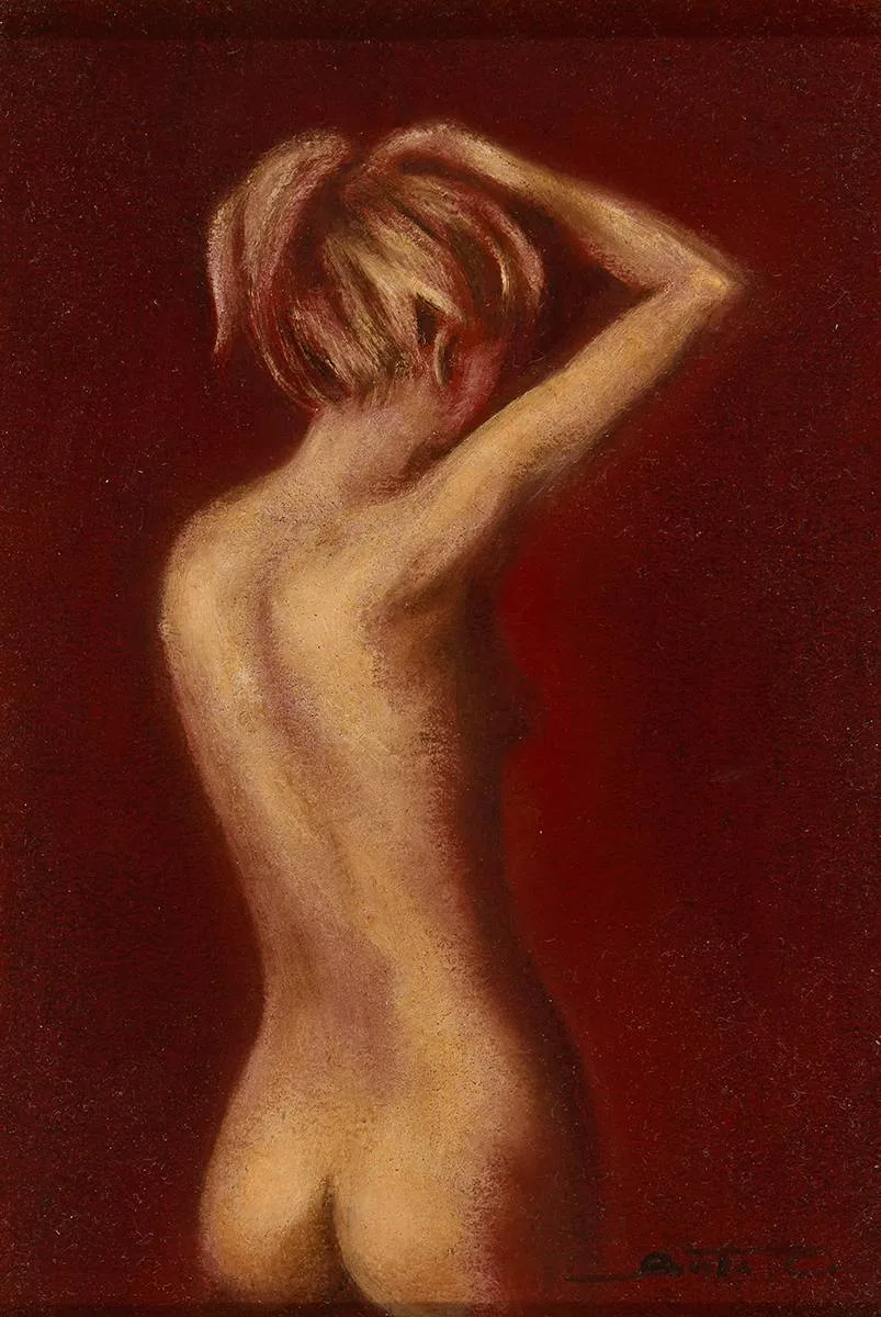 Berta Castelo, NUDES (SET OF THREE), oil on board; (3)