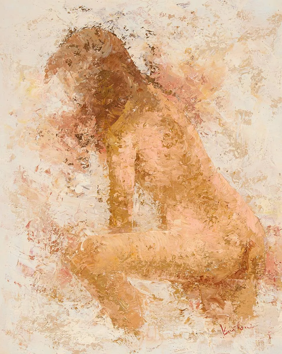 Edward Barton, NUDE (A PAIR), oil on board; (1) oil on canvas; (1)