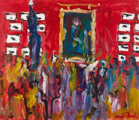Marie Carroll, AT THE SHELBOURNE BAR, DUBLIN, oil on board