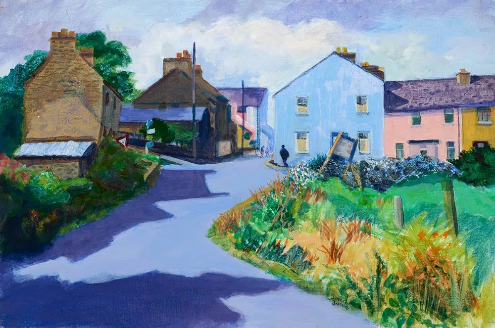Doreen Dunne, THE VILLAGE, oil on canvas