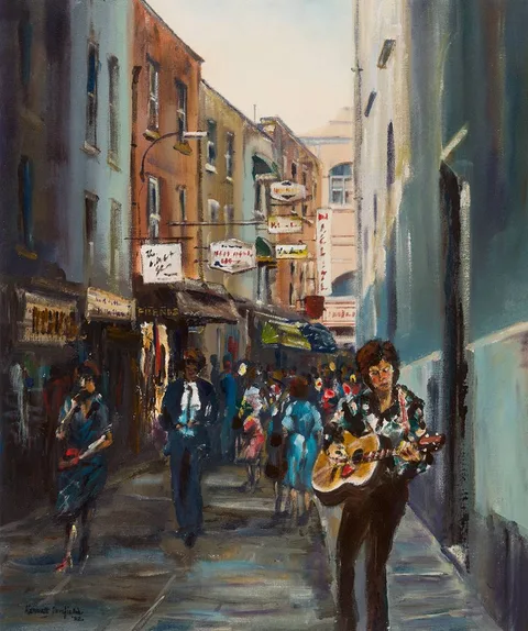 Kenneth Donfield, JOHNSON'S COURT, DUBLIN, 1982, oil on canvas