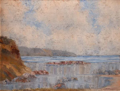 Val McGann, BRICKEEN BRIDGE, COLEEN BAWN ROCK, KILLARNEY and A COASTAL SCENE (SET OF THREE), oil on board; (3)