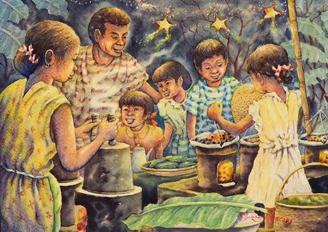 George Ng, BIBINGKA AT PUTO BONGBING, watercolour