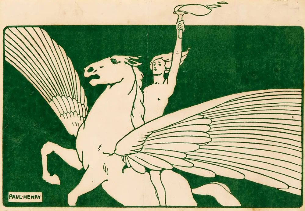 Paul Henry, PEGASUS, c.1906, woodcut; (unique)