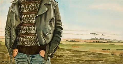 WAY OUT EAST by Martin Gale, 1989, watercolour, sold Mar 2024