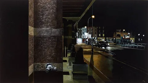 Francis Matthews, ST. STEPHEN'S GREEN, DUBLIN, 2019, oil on board