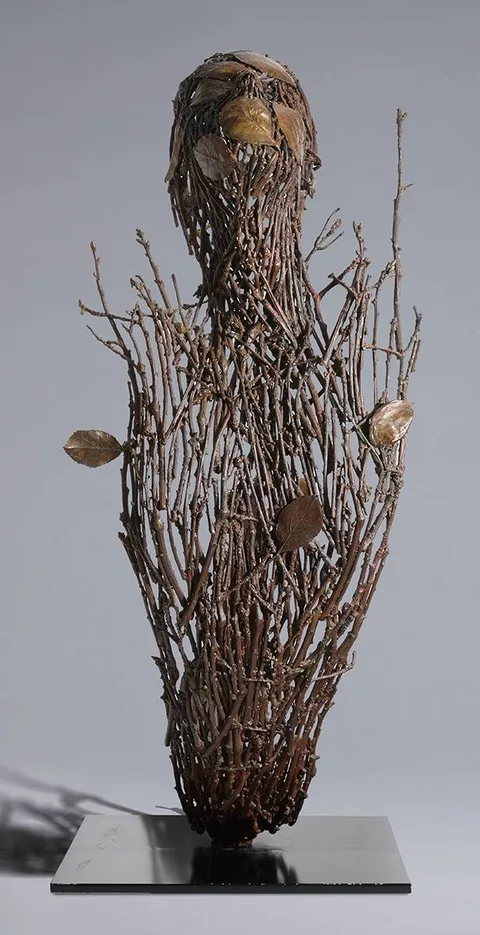 Linda Brunker, WINTER, 1996, bronze on metal base; (unique)