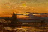 Alfred Grey, SAILBOAT AT SUNSET