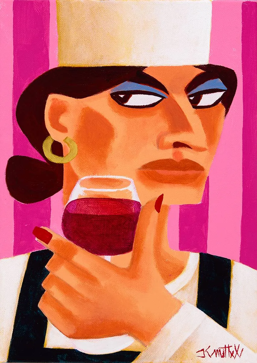 CHEF by Graham Knuttel, oil on canvas, sold Mar 2024